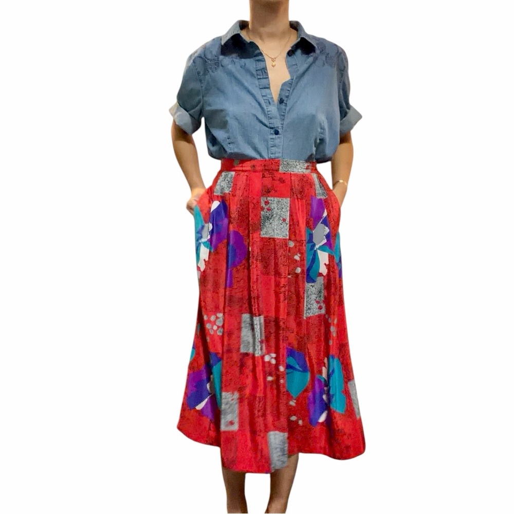 Colorful Patterned Women's Skirt